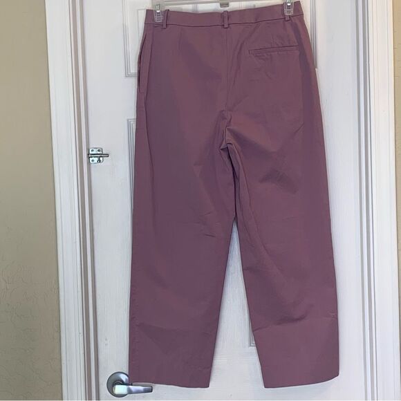 Theory High Waist Straight Lilac Chino Cropped Pants Stretch Cotton Size 6 - Picture 10 of 10